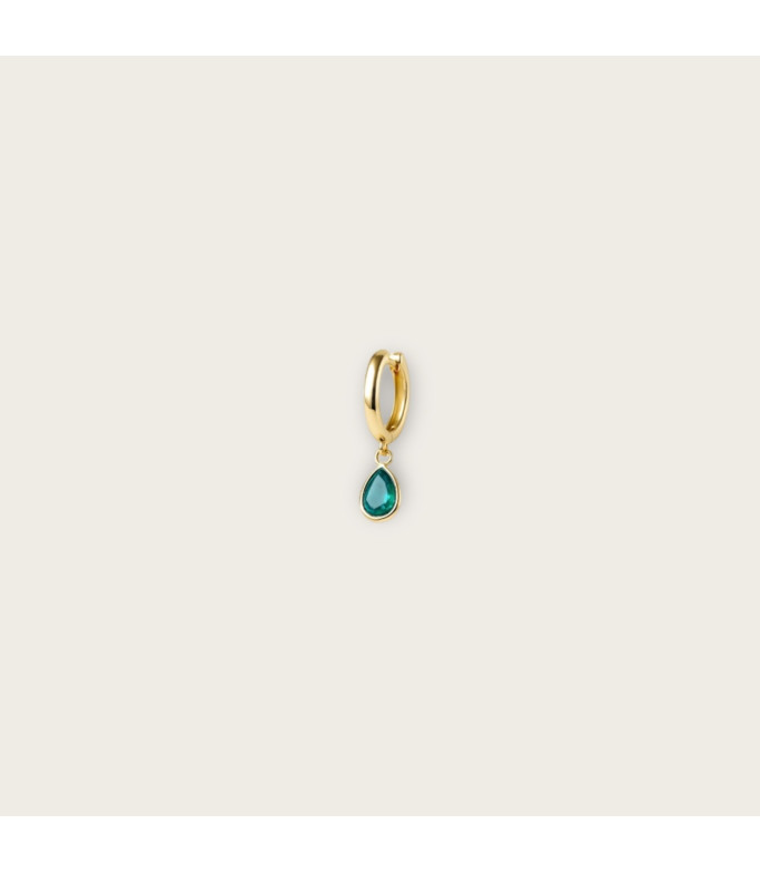 Boucle solitaire dorée