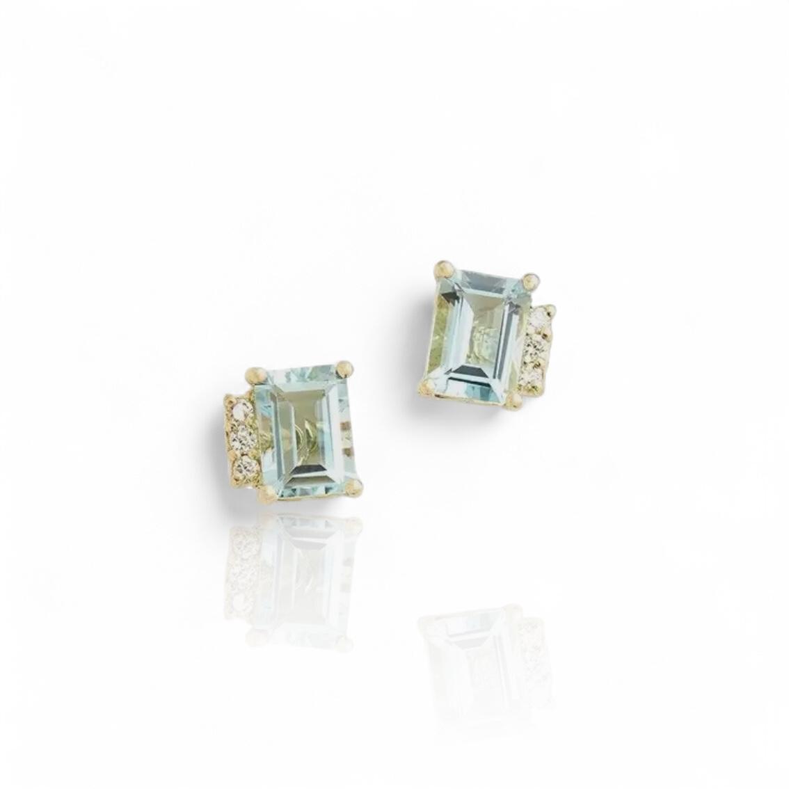 Clous d’oreilles en argent sterling 925 avec zircones colorées
