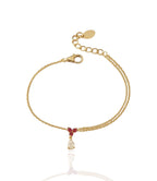 Bijou raffiné avec chaîne doublée et pendentif lumineux en cristal