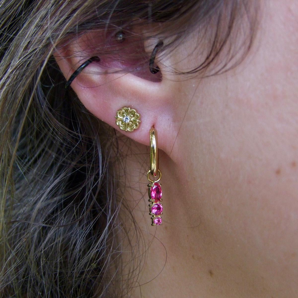 Paire de boucles Rubis